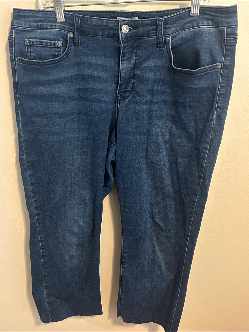 Wonderly Mid Rise Skinny Crop Jeans Medium Wash Size 12